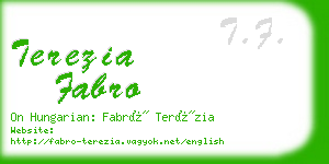 terezia fabro business card